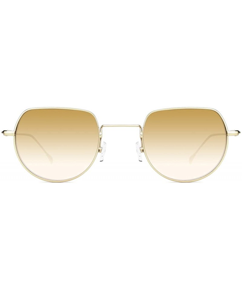 Oversized Sunglasses Simple Style for Women with Tinted Lenses UV400 Protection - Goldernrod - C918SM2QE6T $14.31