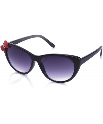 Cat Eye Newbee Fashion Women High Fashion Elegant Cat Eye Sunglasses with Bow - Red - CJ11DCO4UVN $8.24