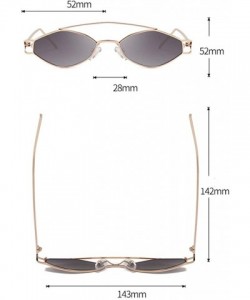 Rimless Vintage Oval Eye Sunglasses Retro Eyewear Fashion Radiation Protection For Fashion Women Men - Transparent - CI196EUD...