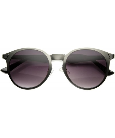 Cat Eye Womens Cat Eye Sunglasses With UV400 Protected Gradient Lens - Gunmetal / Lavender - C7122XJMIIJ $25.31