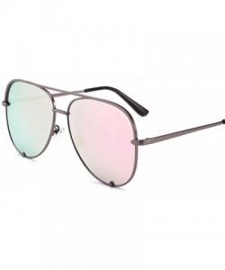 Oversized Mini Black Sunglasses Luxury Women's Fashion Mirror Pink Glasses Pilot Style Adult Girls Gradient UV400 - CP197Y7D6...