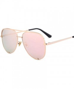 Oversized Mini Black Sunglasses Luxury Women's Fashion Mirror Pink Glasses Pilot Style Adult Girls Gradient UV400 - CP197Y7D6...
