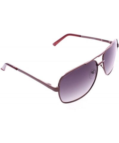 Aviator Square Aviator Metal Sunglasses - Dark Brown Frame - CX12HSCQJTF $13.39