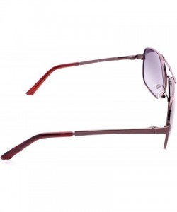 Aviator Square Aviator Metal Sunglasses - Dark Brown Frame - CX12HSCQJTF $13.39