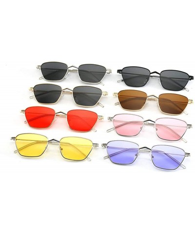 Oval Ultralight Fashion Lady Brand Designer Oval Small Frame sunglasses Vintage men Sun glasses UV400 - Brown - CA18S87WW6Z $...