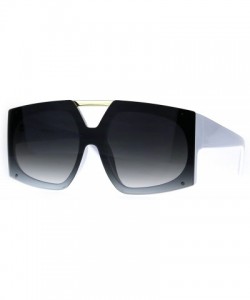 Oversized Super Oversized Sunglasses Womens Dramatic Futuristic Fashion Shades - White (Smoke) - CF189ILDOII $10.98