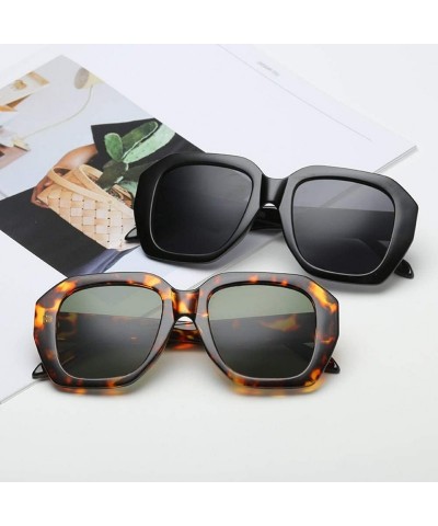 Oversized New Styles Fashion Square Sunglasses Women Brand Designer Colorful Mirror Lens Frame Vintage Luxury Sunglasses - C2...