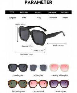 Oversized New Styles Fashion Square Sunglasses Women Brand Designer Colorful Mirror Lens Frame Vintage Luxury Sunglasses - C2...
