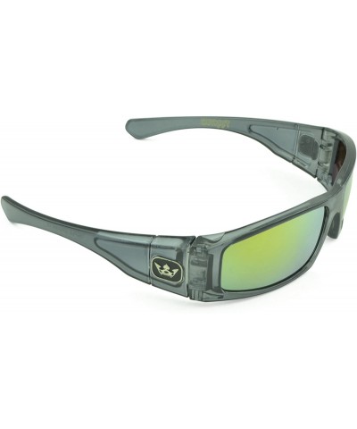 Square Gangster Sunglass Hardcore Dark Lens Sunglasses Men Women - Black-green - CM12D1PGHDB $6.50