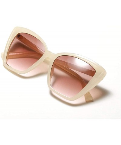 Rectangular Colorful loepard sunglasses eyewear oversized - Brown - CX198EAGWTN $26.00