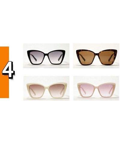 Rectangular Colorful loepard sunglasses eyewear oversized - Brown - CX198EAGWTN $10.20