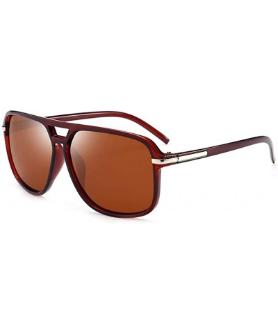 Sport Unisex Retro Polarized Sunglasses Classic Style Driving Sun Glasses For Men/Women - Brown Frame Brown Lens - CW18ICSKSO...