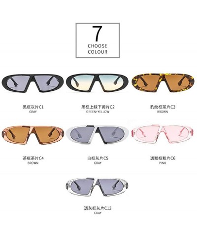 Oval Retro Small Frame Hip Hop Women Sunglasses 2019 New Luxury Brand Fashion One Piece black Glasses UV400 - CV18Z8UTYET $11.01