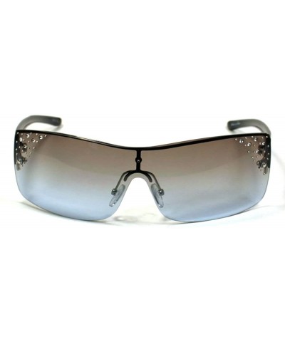 Shield Celebrity Women's Sunglasses 9418 - Black - CA11ERZ9W05 $8.87