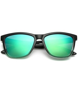 Sport Polarized Sunglasses For Women Men Gradient Colors Designer UV Protection - Black&green - CS18N6TYTQA $12.10