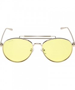 Aviator Unisex Crisp Sunglasses - Gold - CX182AORA5G $15.45