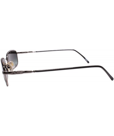 Rectangular Deadstock Genuine Vintage 90s Style Hip Hop Rectangle Sunglasses - Black / Gunmetal - CP18WG908UX $11.79