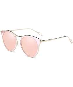 Oversized Fashion Polarized Sunglasses UV Mirrored Lens Oversize Metal Frame - C1 - C618DKD3UY6 $13.30