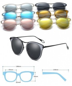 Oversized Fashion Polarized Sunglasses UV Mirrored Lens Oversize Metal Frame - C1 - C618DKD3UY6 $13.30