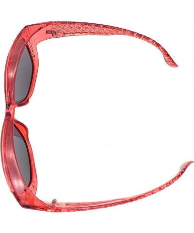 Goggle The Starlet Polarized 55 mm Fit Over OTG Butterfly Rhinestone Oval Rectangular Sunglasses - Red Brown - CS18ZO0ZSRC $2...