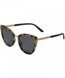 Sport Polarized Cat Eye Sunglasses for Women UV Protection Retro Vintage - Marble + Smoke - C2195CZLKOS $13.61