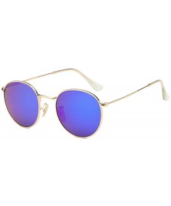 Aviator Sunglasses Toughened Glass Sunglasses Pilot's Glass Lens Classic Round - C - CN18QQ27C8Q $37.87