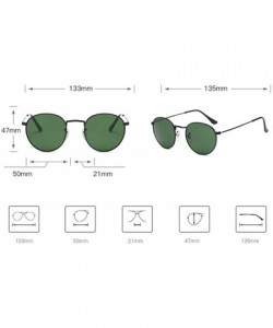 Aviator Sunglasses Toughened Glass Sunglasses Pilot's Glass Lens Classic Round - C - CN18QQ27C8Q $37.87