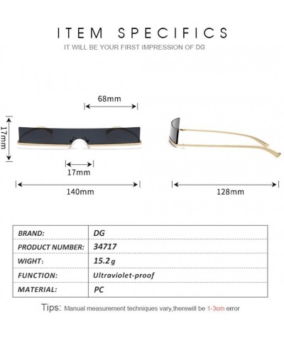 Sport Personality hip-hop retro square sunglasses small face ins net red street shooting sunglasses women-Ocean purple - CS19...