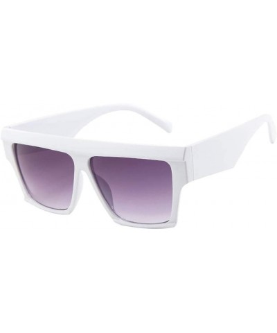 Square Oversize Sunglasses Vintage Mirrored - E - C7196EONWDO $10.23