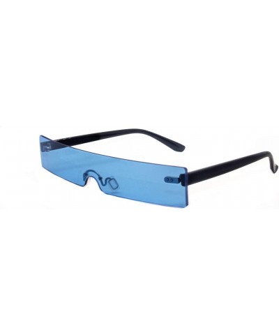 Rimless Trendy Rectangular Sunglasses for Men and Women - CC18XMKSHDZ $28.15