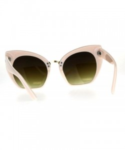 Cat Eye Womens Oversize Cat Eye Butterfly Gradient Lens Plastic Sunglasses - Peach Brown - C5180OYL22N $12.03