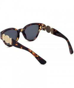 Cat Eye Retro Cat Eye Sunglasses Hiphop Sun Glasses High Fashion Luxury Gold Millionaire Rapper Swag Glasses - CS198Q54C82 $2...
