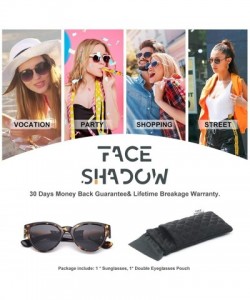Cat Eye Retro Cat Eye Sunglasses Hiphop Sun Glasses High Fashion Luxury Gold Millionaire Rapper Swag Glasses - CS198Q54C82 $2...