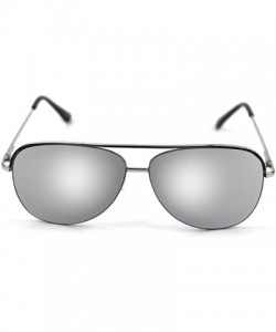 Aviator Top Line Metal Aviator Sunglasses P4102 - Silver1 - CU17YSAWY9O $8.90