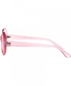 Oval Glitter Lens Sunglasses Glasses Womens Vintage Oval Translucent Frames - Pink (Pink) - CV18R2030OX $8.93