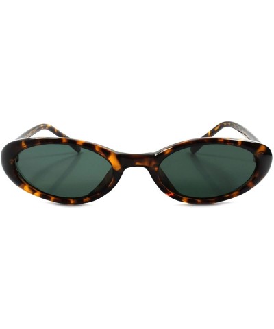 Cat Eye Old stock Classic Vintage 80s 90s Fashion Small Cat Eye Sunglasses - Tortoise - CZ1893D7XHL $23.35