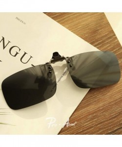 Wrap Polarized Clip-on Flip Up Sunglasses Wear Over Prescription Glasses - Black - C812N26R3TG $12.06