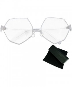 Aviator THE LALINE pearl nose pads sunglasses - Silver&clear - CX188MQY3T9 $27.77