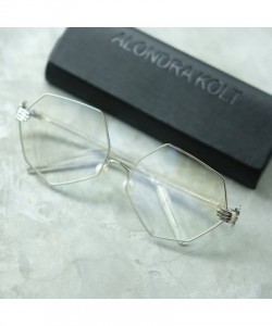 Aviator THE LALINE pearl nose pads sunglasses - Silver&clear - CX188MQY3T9 $27.77