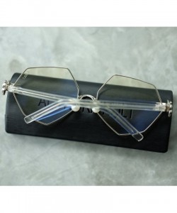 Aviator THE LALINE pearl nose pads sunglasses - Silver&clear - CX188MQY3T9 $27.77