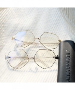 Aviator THE LALINE pearl nose pads sunglasses - Silver&clear - CX188MQY3T9 $27.77