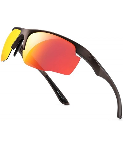 Sport Polarized Sports Sunglasses Men Women Baseball Fishing Running Golf Cycling Driving Shades - CS18HRW0UU3 $19.48