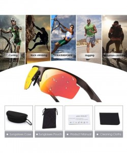 Sport Polarized Sports Sunglasses Men Women Baseball Fishing Running Golf Cycling Driving Shades - CS18HRW0UU3 $19.48