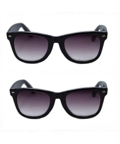 Square Classic Full Reader Sunglasses NOT BiFocals-Hard Case Included - Black/Black 2 Pair - CZ12GZDL14V $15.37