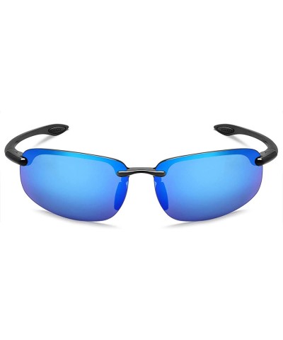 Wrap Sports Sunglasses for Men Women Tr90 Rimless Frame for Running Fishing Baseball Driving MJ8001 - CW18HCWQ6QS $16.93