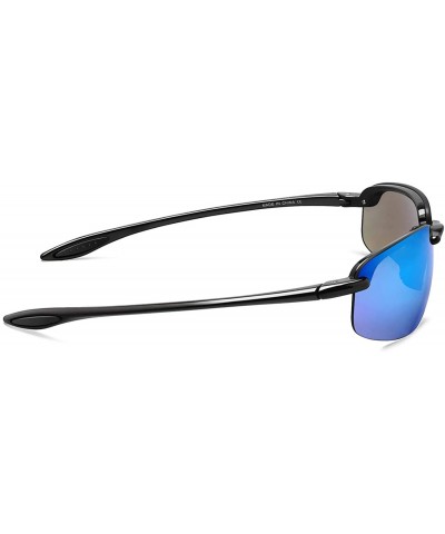 Wrap Sports Sunglasses for Men Women Tr90 Rimless Frame for Running Fishing Baseball Driving MJ8001 - CW18HCWQ6QS $16.93