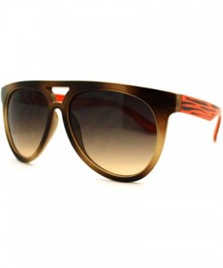 Oversized Arched Top Aviator Sunglasses Unisex Retro Oversized Fashion Shades - Brown Orange - CR11EV3AGJX $9.92