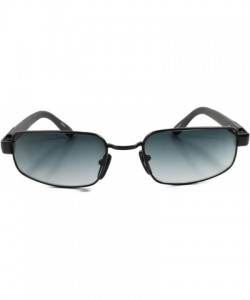 Rectangular Rare Vintage 70s 80s Deadstock Rectangle Hip Sunglasses Frame - Black & Green - CU18SA4IT6K $10.52