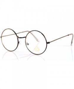 Round Minimalist Metal Round Clear Eyeglasses UV Protection A068 A118 - (Round) Black - CF180TNI3UG $11.13