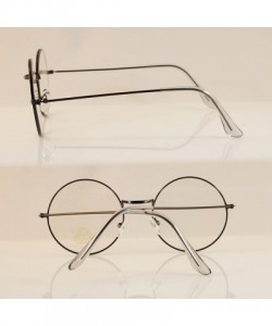 Round Minimalist Metal Round Clear Eyeglasses UV Protection A068 A118 - (Round) Black - CF180TNI3UG $11.13